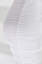 Sleeveless One-Shoulder Hollow Shirred Slim Fit Mini Dress