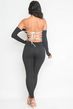 45841 BLACK LONG SLEEVE JUMPER CROSSED BACK Pic 1