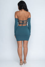 46272 TEAL Mini Dress Pic 2