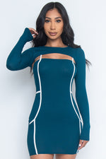 46274 TEAL Midi Dress Pic 3