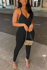 Backless Slim Stretch Jumpsuit