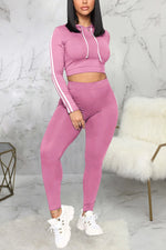 Two-Piece Sport Hoodie and Leggings Set