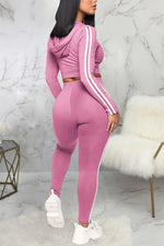 Two-Piece Sport Hoodie and Leggings Set