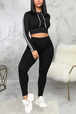 Two-Piece Sport Hoodie and Leggings Set